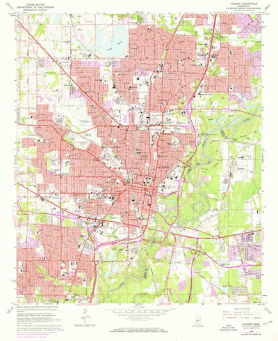 Jackson, Ms (1963, 24000-scale) Map By United States Geological Survey 