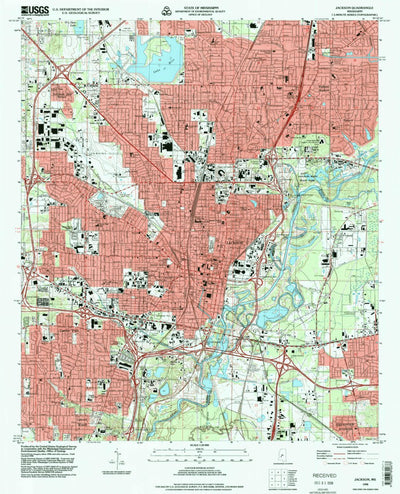 United States Geological Survey Jackson, MS (1998, 24000-Scale) digital map