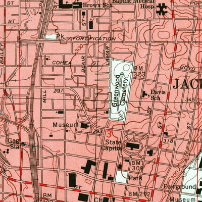 United States Geological Survey Jackson, MS (1998, 24000-Scale) digital map