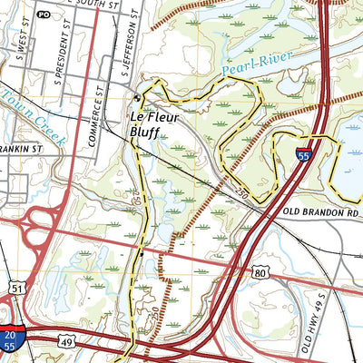 United States Geological Survey Jackson, MS (2020, 24000-Scale) digital map