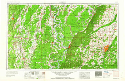 United States Geological Survey Jackson, MS-LA (1961, 250000-Scale) digital map