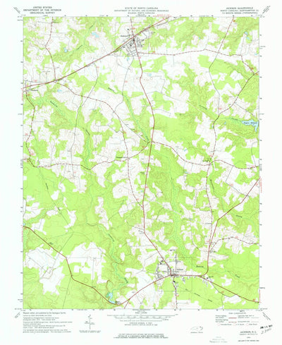 United States Geological Survey Jackson, NC (1974, 24000-Scale) digital map
