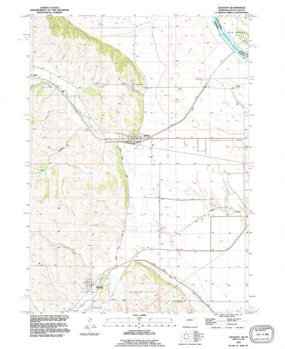 United States Geological Survey Jackson, NE-SD (1993, 24000-Scale) digital map