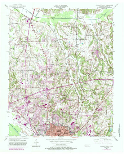 United States Geological Survey Jackson North, TN (1950, 24000-Scale) digital map