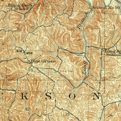 United States Geological Survey Jackson, OH (1913, 62500-Scale) digital map
