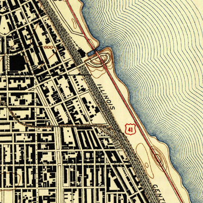 United States Geological Survey Jackson Park, IL-IN (1929, 24000-Scale) digital map