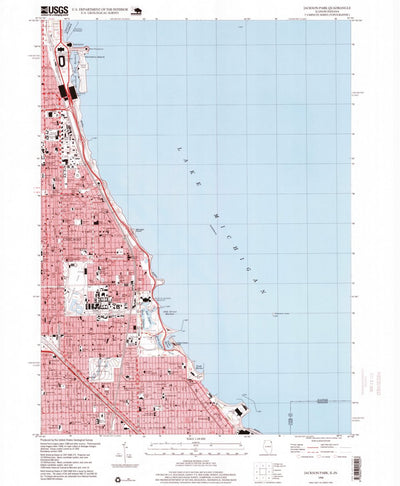 United States Geological Survey Jackson Park, IL-IN (1998, 24000-Scale) digital map