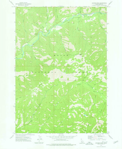 United States Geological Survey Jackson Peak, ID (1972, 24000-Scale) digital map