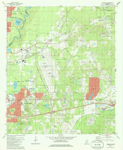 United States Geological Survey Jackson SE, MS (1980, 24000-Scale) digital map