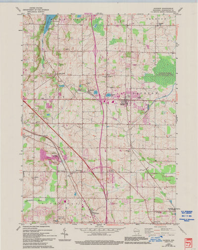 United States Geological Survey Jackson, WI (1959, 24000-Scale) digital map