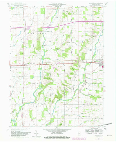 United States Geological Survey Jacksonburg, IN (1960, 24000-Scale) digital map