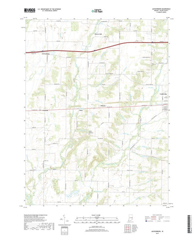 United States Geological Survey Jacksonburg, IN (2019, 24000-Scale) digital map