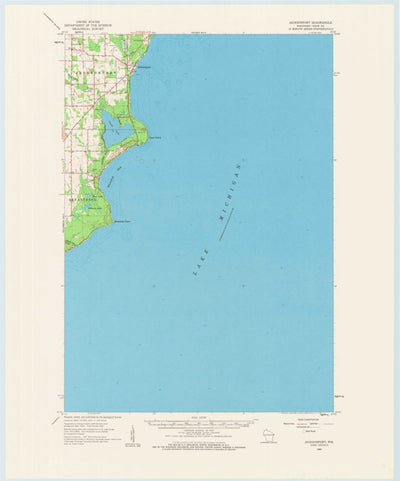 United States Geological Survey Jacksonport, WI (1960, 62500-Scale) digital map