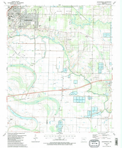 United States Geological Survey Jacksonville, AR (1987, 24000-Scale) digital map