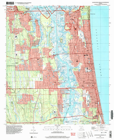 United States Geological Survey Jacksonville Beach, FL (1994, 24000-Scale) digital map