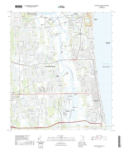 United States Geological Survey Jacksonville Beach, FL (2021, 24000-Scale) digital map