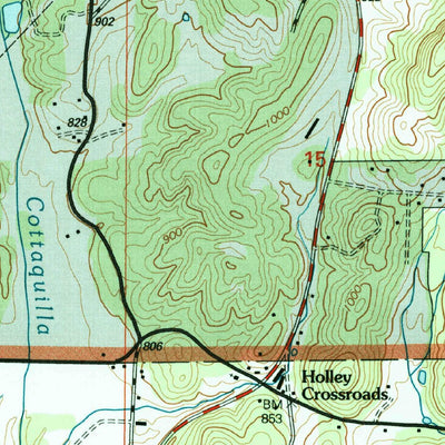 United States Geological Survey Jacksonville East, AL (2001, 24000-Scale) digital map