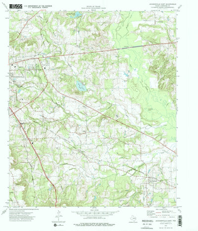 United States Geological Survey Jacksonville East, TX (1973, 24000-Scale) digital map