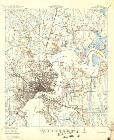 United States Geological Survey Jacksonville, FL (1918, 62500-Scale) digital map