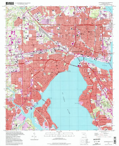 United States Geological Survey Jacksonville, FL (1994, 24000-Scale) digital map