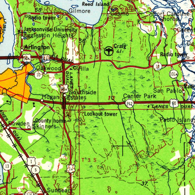 United States Geological Survey Jacksonville, FL-GA (1960, 250000-Scale) digital map