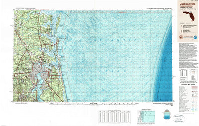 United States Geological Survey Jacksonville, FL-GA (1988, 250000-Scale) digital map