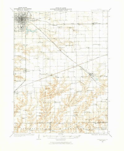 United States Geological Survey Jacksonville, IL (1932, 62500-Scale) digital map