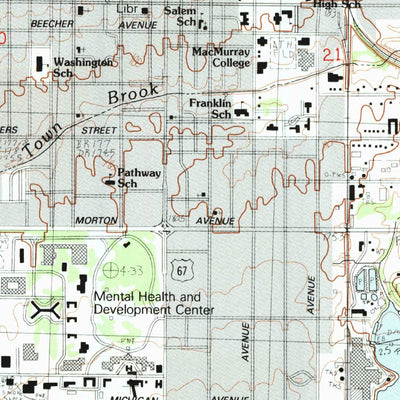United States Geological Survey Jacksonville, IL (1983, 24000-Scale) digital map