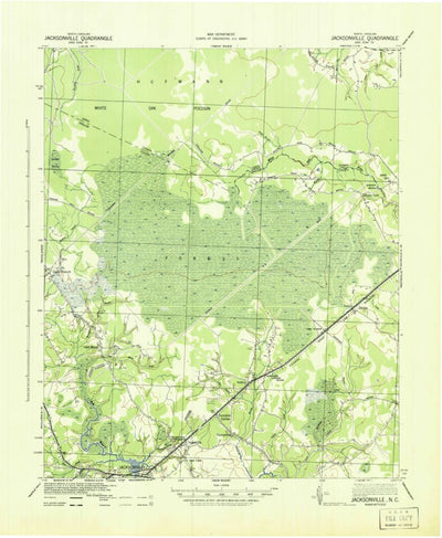 United States Geological Survey Jacksonville, NC (1943, 62500-Scale) digital map