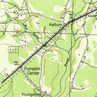 United States Geological Survey Jacksonville, NC (1943, 62500-Scale) digital map