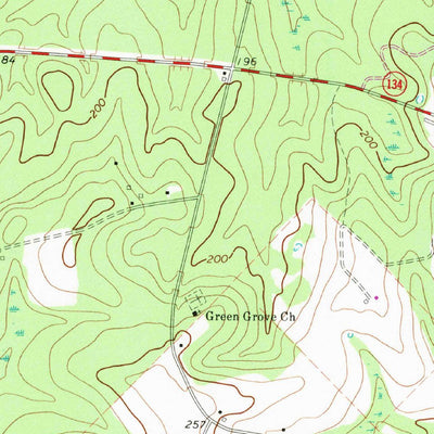 United States Geological Survey Jacksonville NE, GA (1971, 24000-Scale) digital map