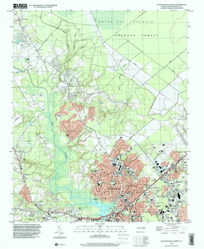 United States Geological Survey Jacksonville North, NC (1997, 24000-Scale) digital map