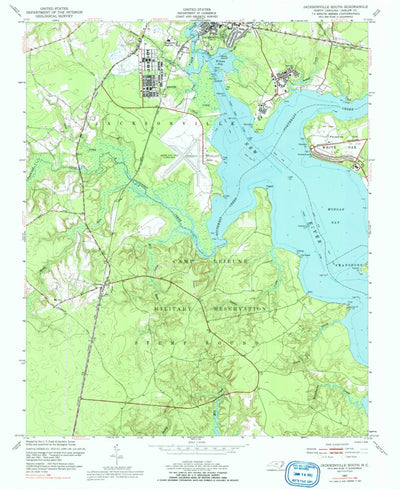 United States Geological Survey Jacksonville South, NC (1952, 24000-Scale) digital map