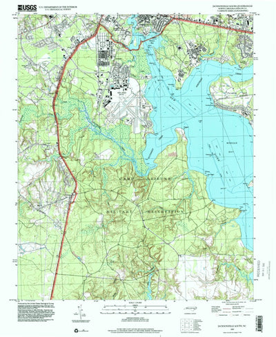 United States Geological Survey Jacksonville South, NC (1997, 24000-Scale) digital map