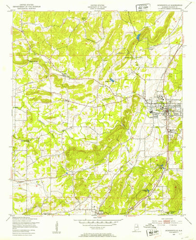 United States Geological Survey Jacksonville West, AL (1947, 24000-Scale) digital map