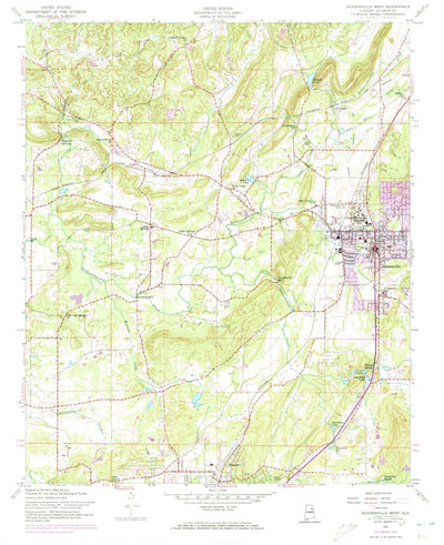 United States Geological Survey Jacksonville West, AL (1956, 24000-Scale) digital map