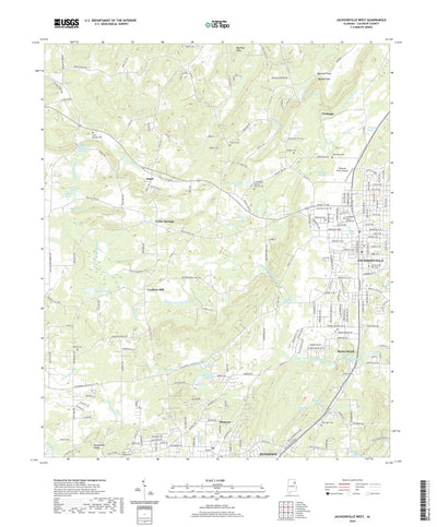 United States Geological Survey Jacksonville West, AL (2020, 24000-Scale) digital map