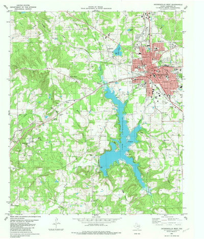 United States Geological Survey Jacksonville West, TX (1982, 24000-Scale) digital map
