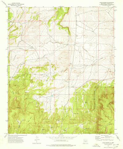 United States Geological Survey Jacob Spring, NM (1973, 24000-Scale) digital map