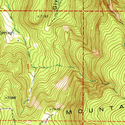 United States Geological Survey Jacob Spring, NM (1973, 24000-Scale) digital map