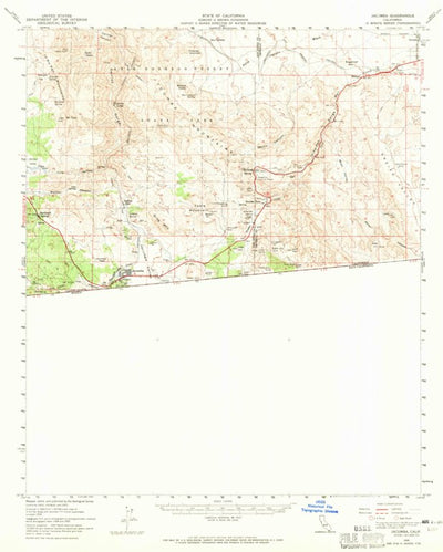 United States Geological Survey Jacumba, CA (1959, 62500-Scale) digital map