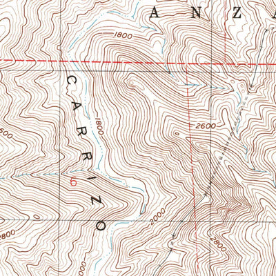 United States Geological Survey Jacumba, CA (1997, 24000-Scale) digital map