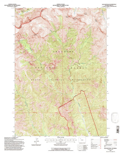 United States Geological Survey Jaggar Peak, WY (1991, 24000-Scale) digital map