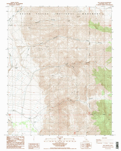 United States Geological Survey Jail Canyon, CA (1988, 24000-Scale) digital map