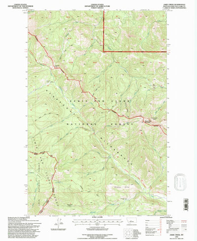 United States Geological Survey Jakie Creek, MT (1995, 24000-Scale) digital map