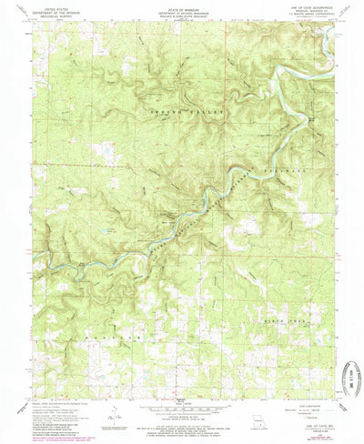 United States Geological Survey Jam Up Cave, MO (1968, 24000-Scale) digital map