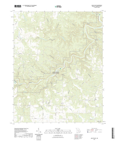 United States Geological Survey Jam Up Cave, MO (2021, 24000-Scale) digital map