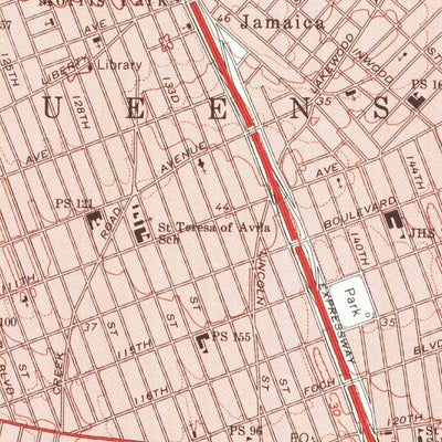 United States Geological Survey Jamaica, NY (1966, 24000-Scale) digital map