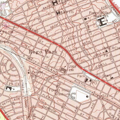 United States Geological Survey Jamaica, NY (1966, 24000-Scale) digital map