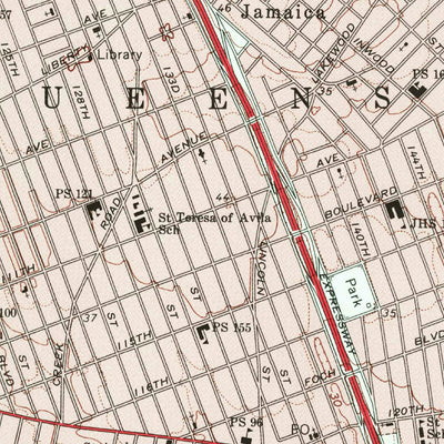 United States Geological Survey Jamaica, NY (1979, 24000-Scale) digital map